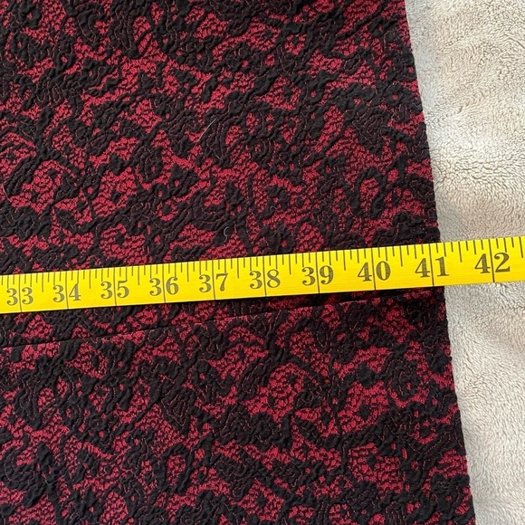 NWT MICHAEL KORS Lace Jacquard Dress Bodycon Size 2 Black Red Sexy Contemporary - Picture 15 of 15